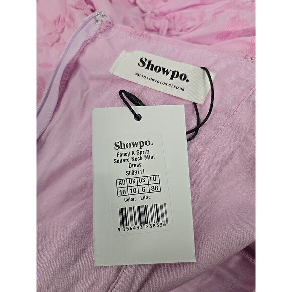 Showpo Fancy A Spritz Mini Dress Lilac Purple Women’s Size 6 NWT - Picture 7 of 9